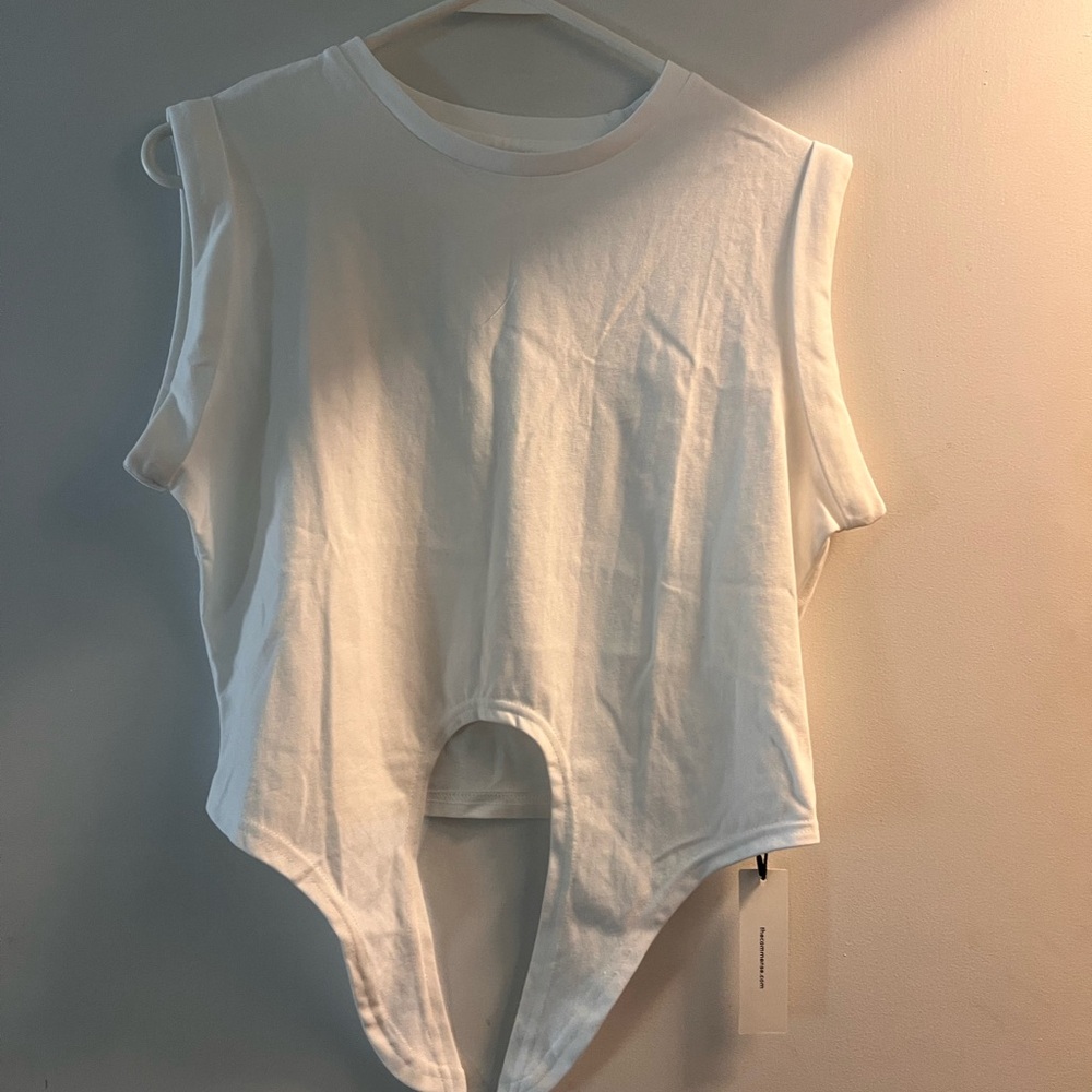 Commense White Muscle Tee